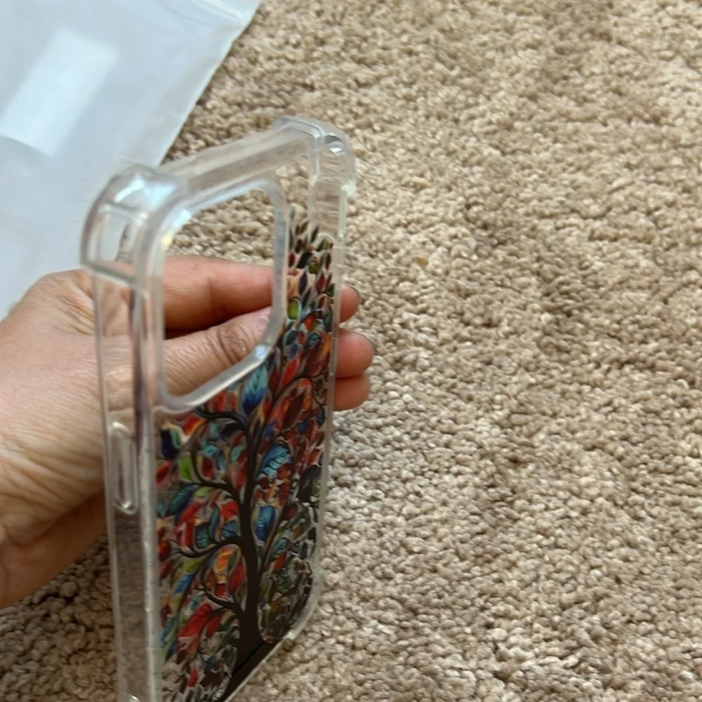 NWT iPhone 15 Pro Colorful Tree Design Phone Case
